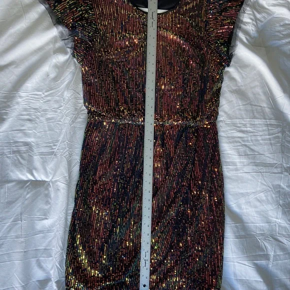 GRACE KARIN Women's Sparkly Cocktail Holiday Cap Sleeve Evening Shift Dress SZ L - Picture 16 of 17